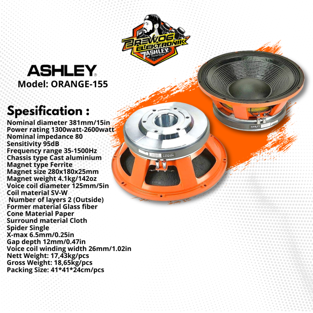 SPEAKER ORANGE 155 ASHLEY