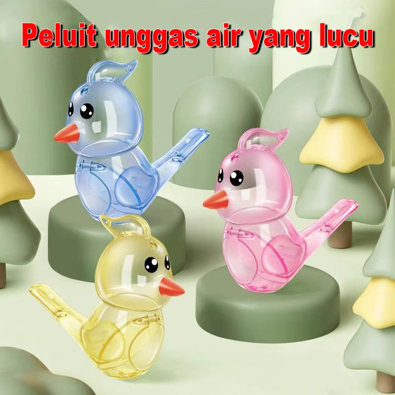 Peluit mainan anak/Peluit Burung/Peluit burung transparan/Peluit anak terapi wicara