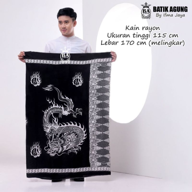 sarung batik gloyor naga dan wayang remaja warna acak / sarung batik / sarung naga / sarung gloyor /