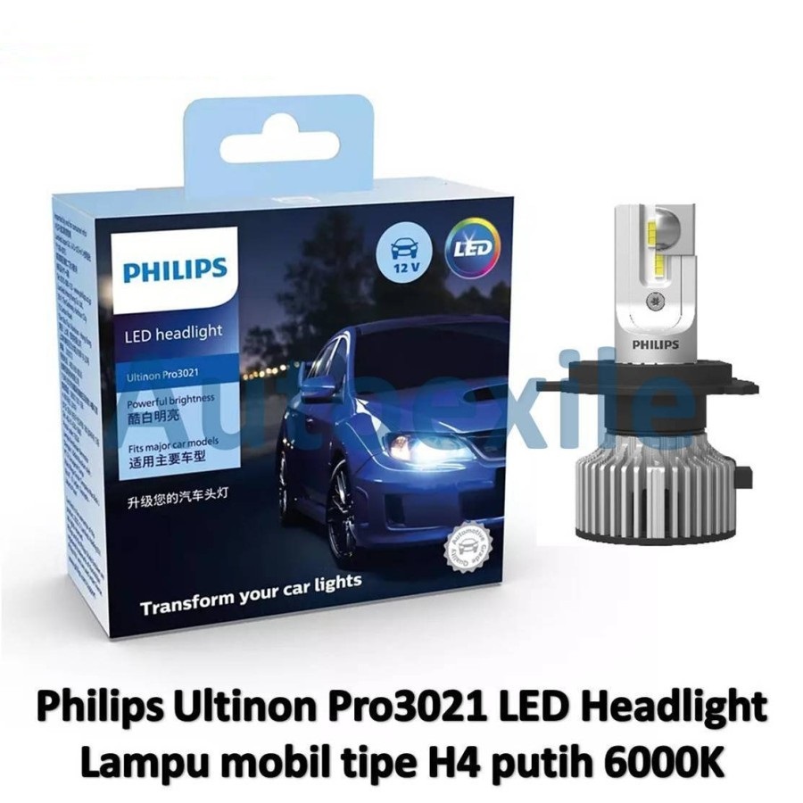 Philips Ultinon Pro3021 LED Headlight H4 12V 24V Putih 6000K Lampu Mobil APV Avanza Agya Ayla Brio C
