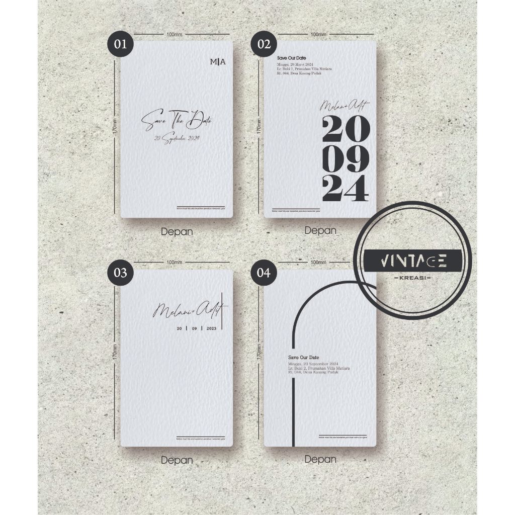 

Wedding invitation/ Undangan pernikahan simpel 1 lembar minimalis, unik dan murah
