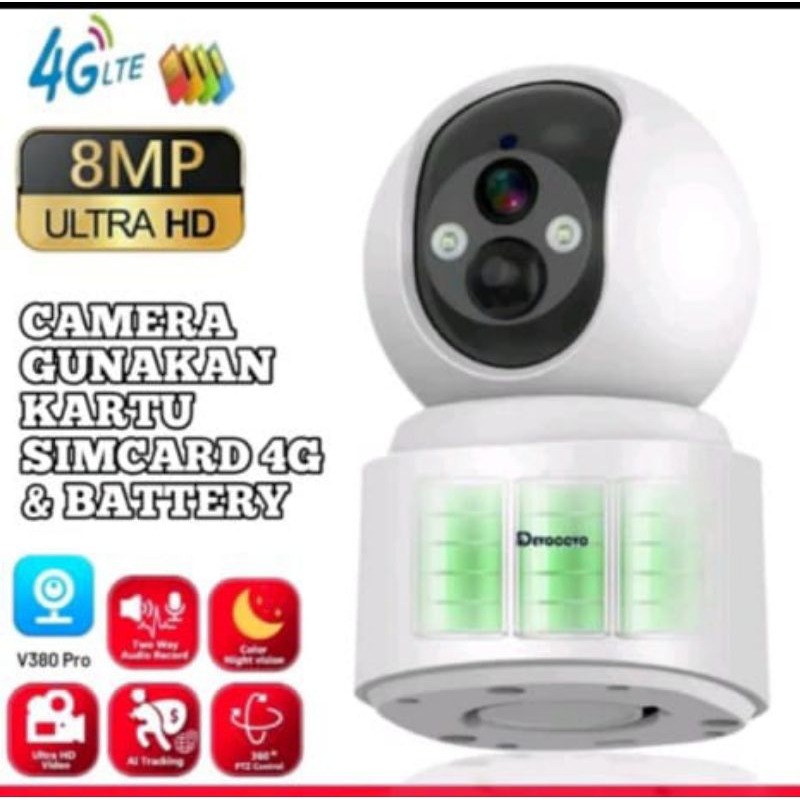 Camera CCTV SimCard 4G Battery Auto Tracking