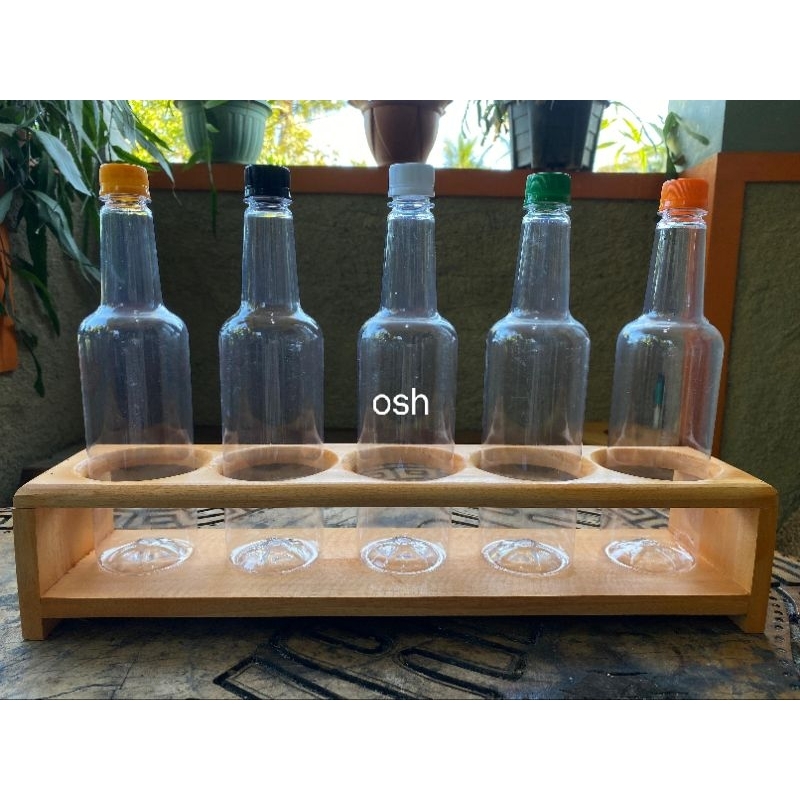 Rak Botol Kecap Botol Minyak Botol Saus Berbahan kayu Mahoni