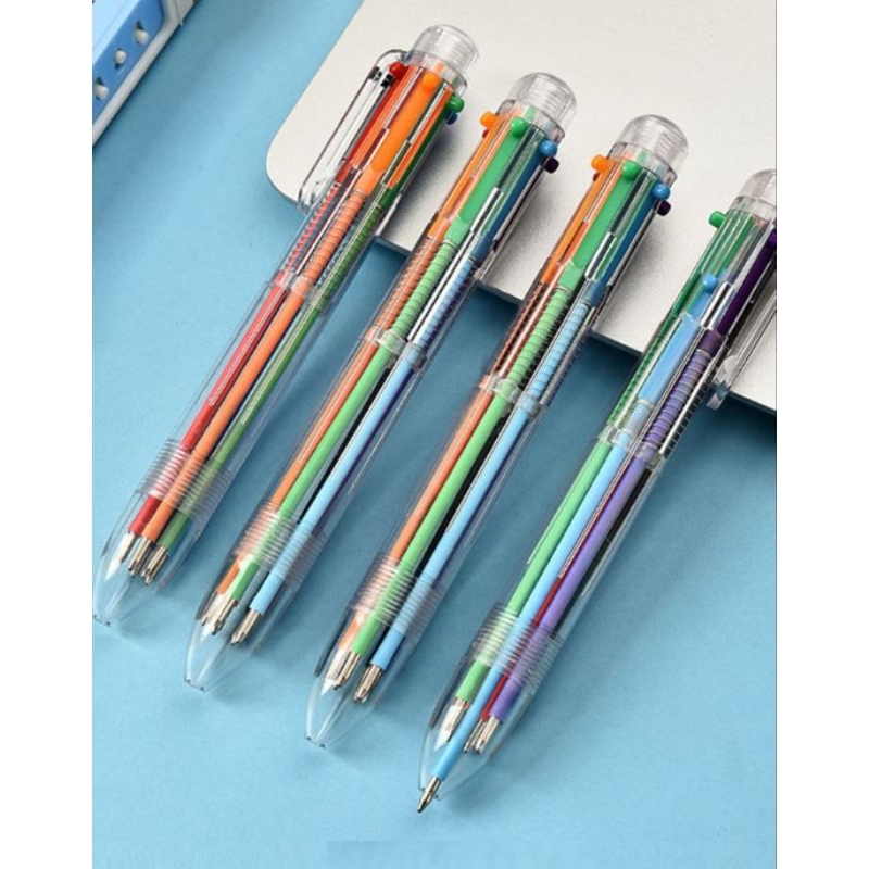 

Hot Sale Pulpen / Pena 6 Warna (POLOS - 6 IN 1) Mix Color