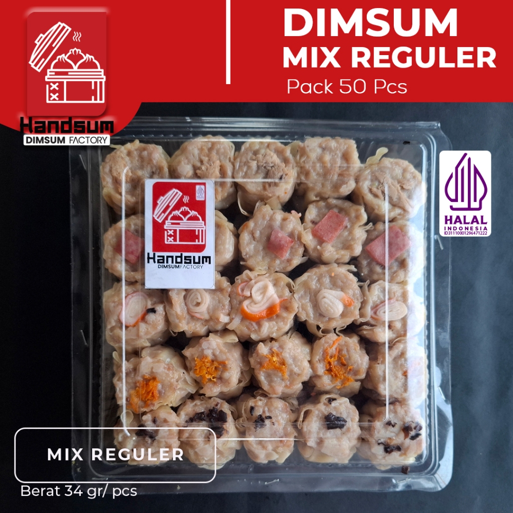 

Dimsum Mix Frozen Handsum isi 50 pcs (Free Sauce)