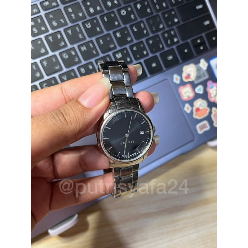 [PRELOVED] Jam Tangan ESPRIT Black Dial Watch ES108381003