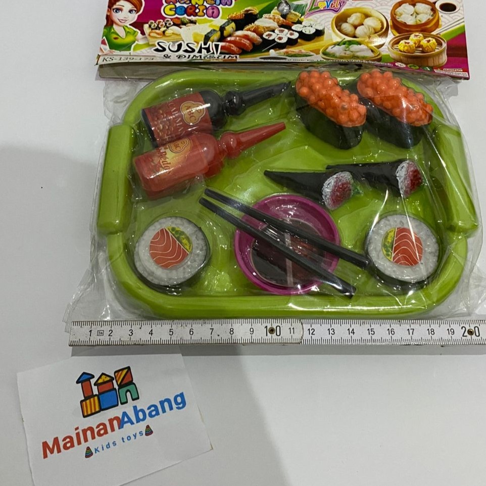 Mainan Anak Masak Masakan Sushi Dimsum Sumpit Saos Kecap kado ulang tahun