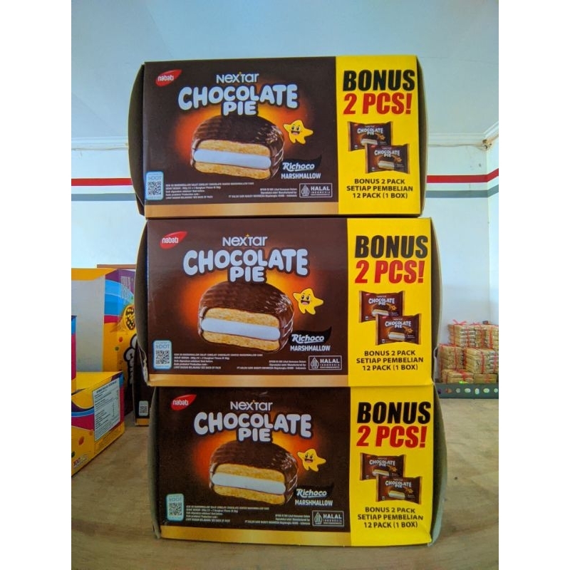 

Nextar Chocolate Pie Marshmallow 1 Box isi 14pcs ecer 2000