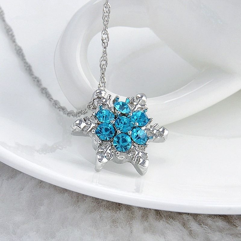 Kalung S925 Motif Frozen -Kalung Salju - Snowflake Frozen Fashion S 925