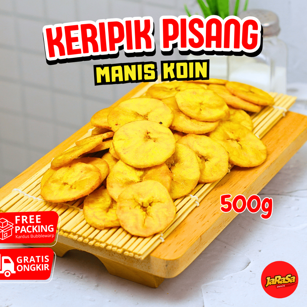 

KERIPIK PISANG MANIS MADU KOIN 500 GRAM CEMILAN SNACK