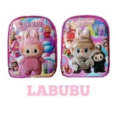 tas labubu anak tk paud 3dimensi lampu led menyala/tas labubu anak tk/tas anak perempuan