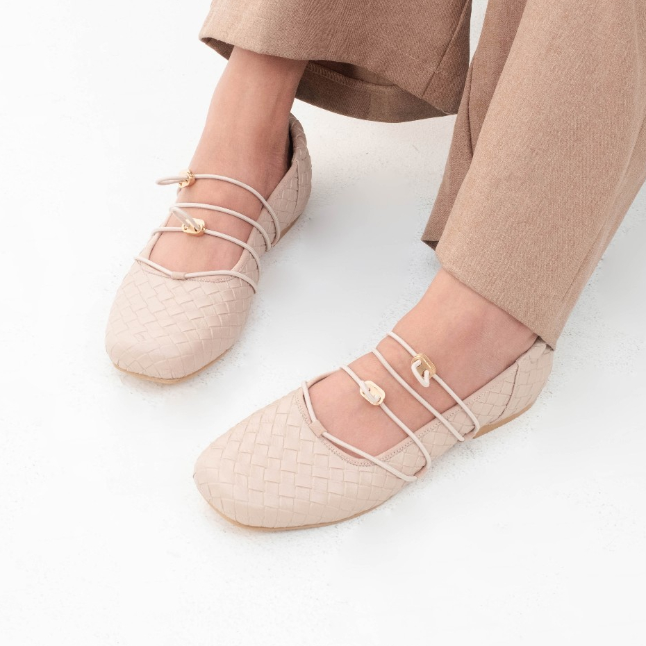 CEKHAS - Viola Cream Flat Shoes REVERIE Collection