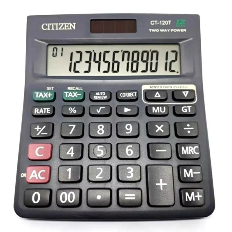 

Kalkulator Citizen Type CT 1 20 T- Calculator Citizen 12Digit CT-120T