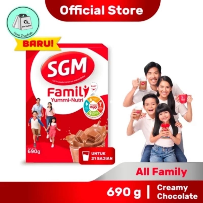 

SGM family creamy rasa cokelat 690 gram