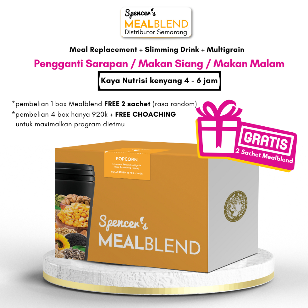

Spencer's MealBlend Popcorn Marshmallow Box @ 15 Sachet Meal Replacement Multigrain