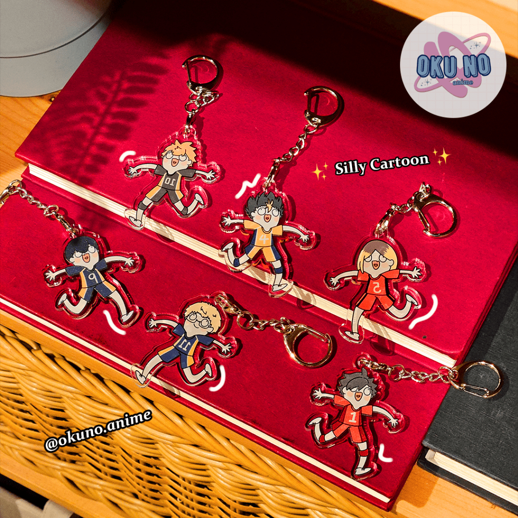 Haikyu (Haikyuu) Silly Cartoon (Kartun) Akrilik Anime Keychain (Ganci) / Gantungan Kunci