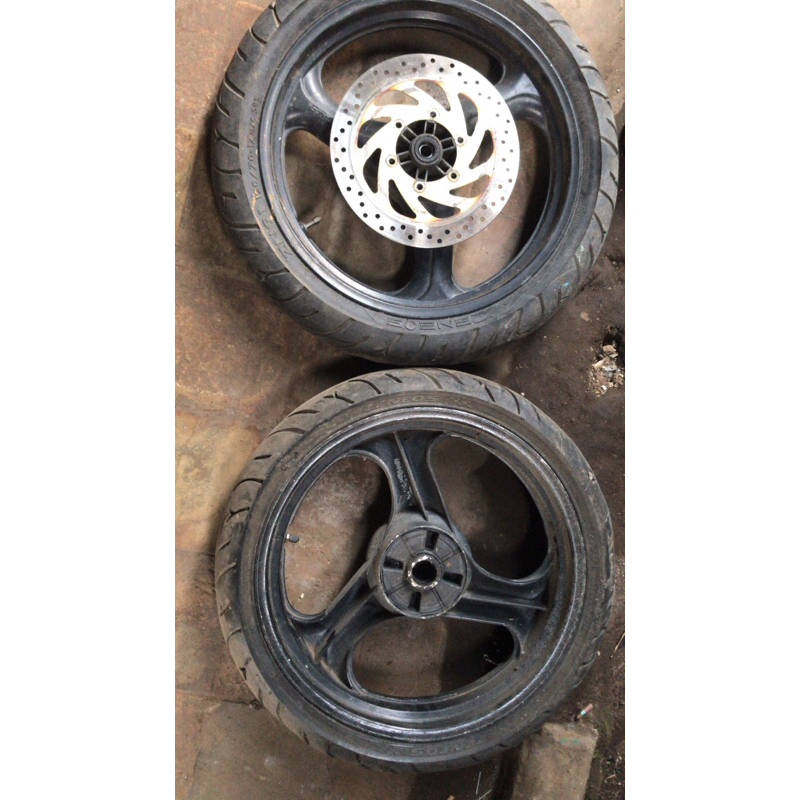 Velg set sprint palang lebar 3.50 bawaan yamaha scorpio ring 17 tinggal pasang