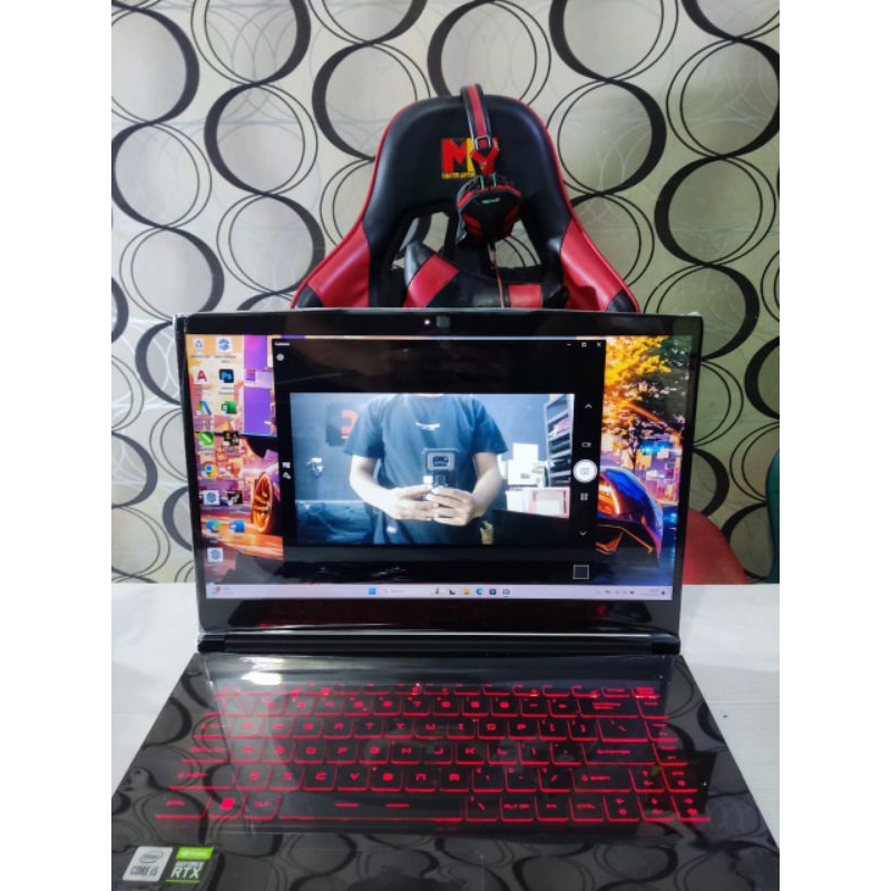 Laptop Gaming MSI GF63 RTX 3050 [GEN10] RAM 16Gb SSD 512Gb Mulus DUAL VGA