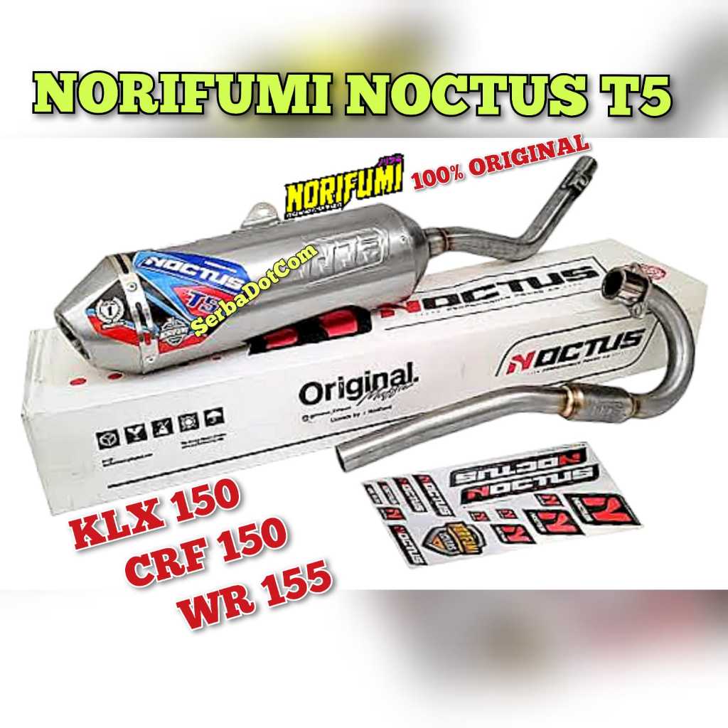 KNALPOT NORIFUMI NOCTUS T5 KLX 150 CRF 150 WR 155 KLX150 CRF150 WR155 STAINLESS ORIGINAL not t3 n4 r