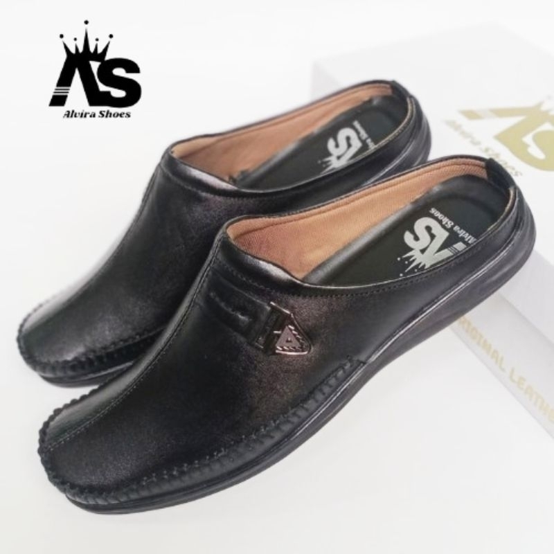 Sepatu Sandal Pria Kulit Sapi Asli, Bustong Pria Kulit Sapi Asli, Sepatu Sandal Bustong Pria Kulit S