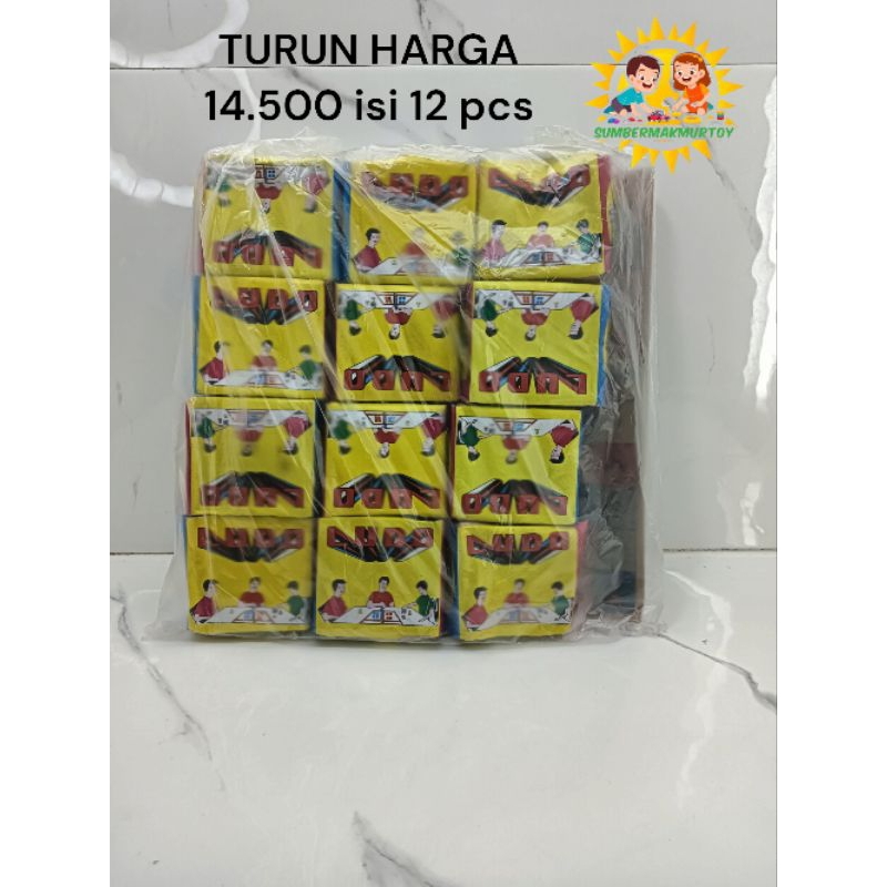 Mainan Anak Jadul Ludo dan Ular tangga isi 12,LUDO ISI 12