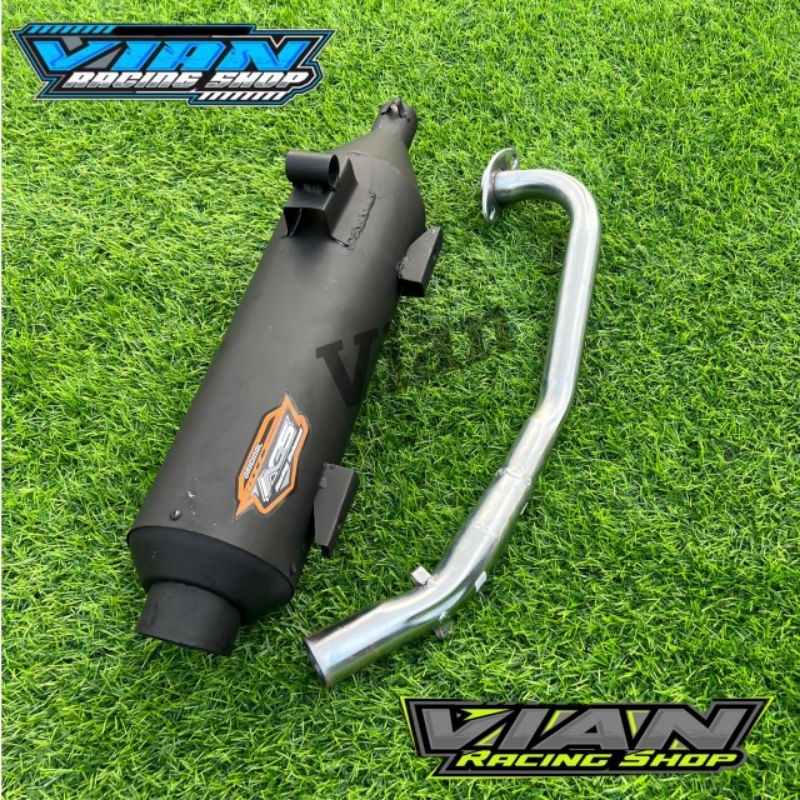 Knalpot tusgigi super copy CMS bahan tebal anti karat sudah lapis cat anti bakar suara bas adem coco