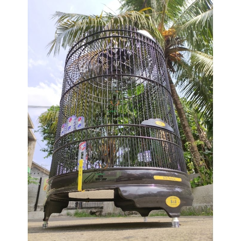 Sangkar Kandang Murai Batu BnR PVC New Black Reborn / PVC Rubicon Kaki Batman