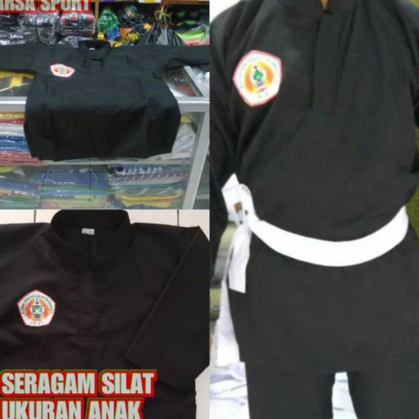 Pasti Ada Baju Silat Anak Seragam Pencak Silat Hitam IPSI Ukuran Anak Pakaian Silat