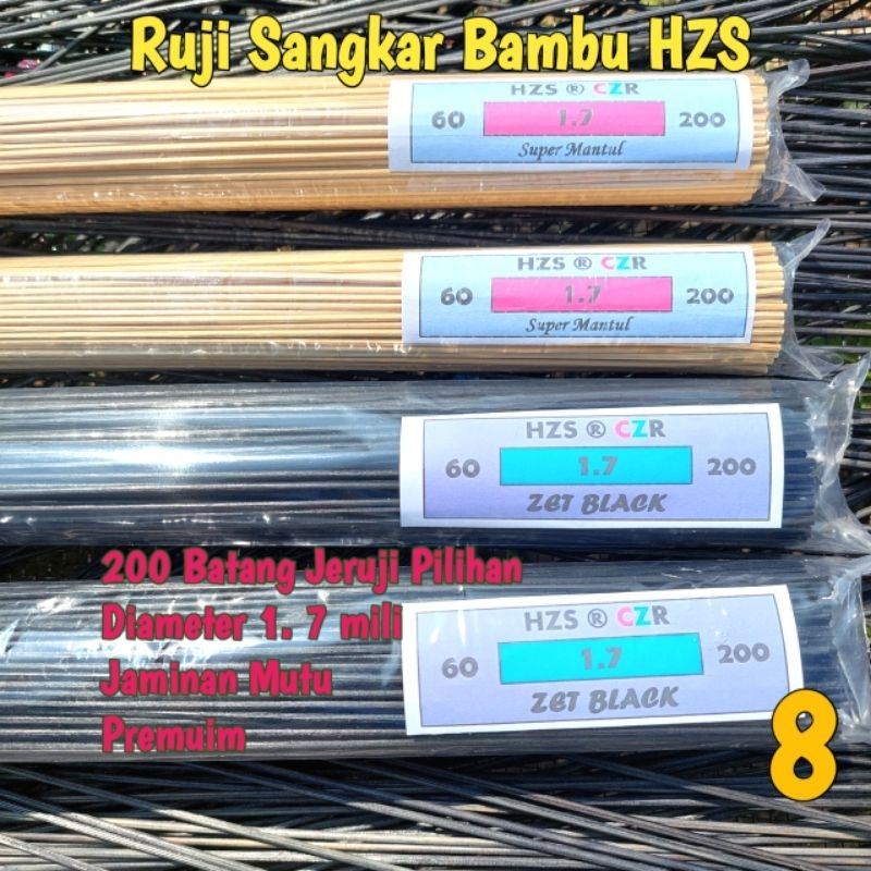 Ruji Sangkar HZS 1.7 MM 200 Batang Pilihan ' Mantul "