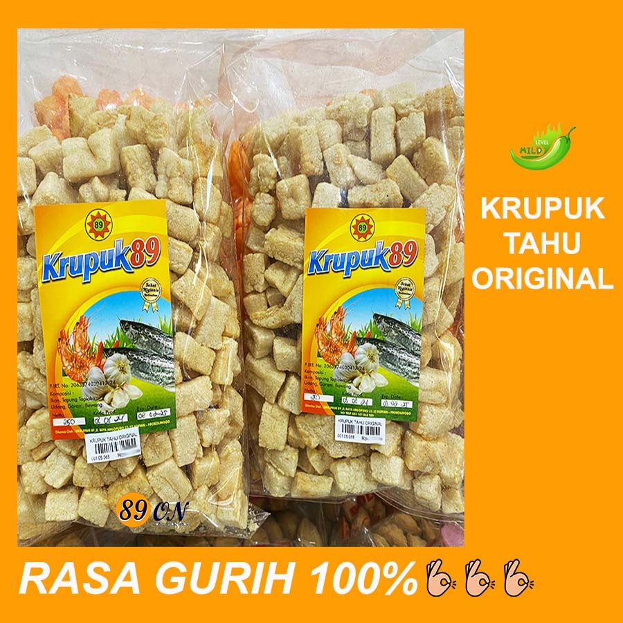 

250 GR KRUPUK TAHU KOTAK ORIGINAL ASIN GURIH CAMILAN 89