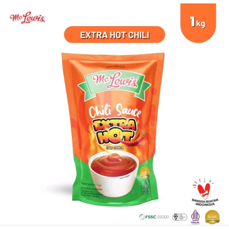 

MC Lewis chili saus extra hot 1kg