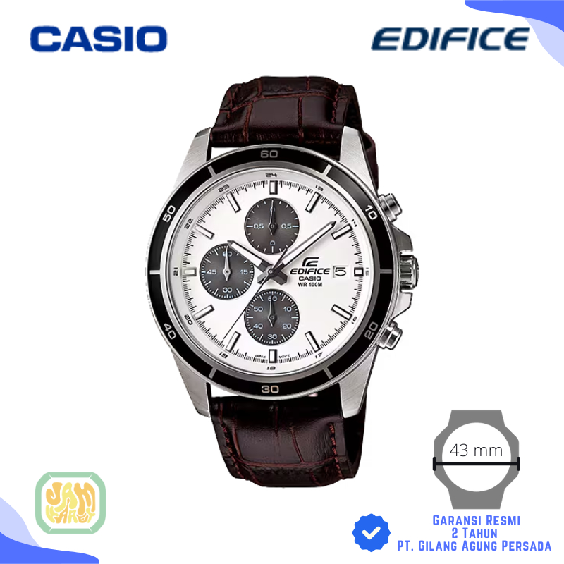 JAM TANGAN PRIA CASIO EDIFICE EFR-526L-7A ORIGINAL - EFR 526L 7AVUDF COKELAT PUTIH