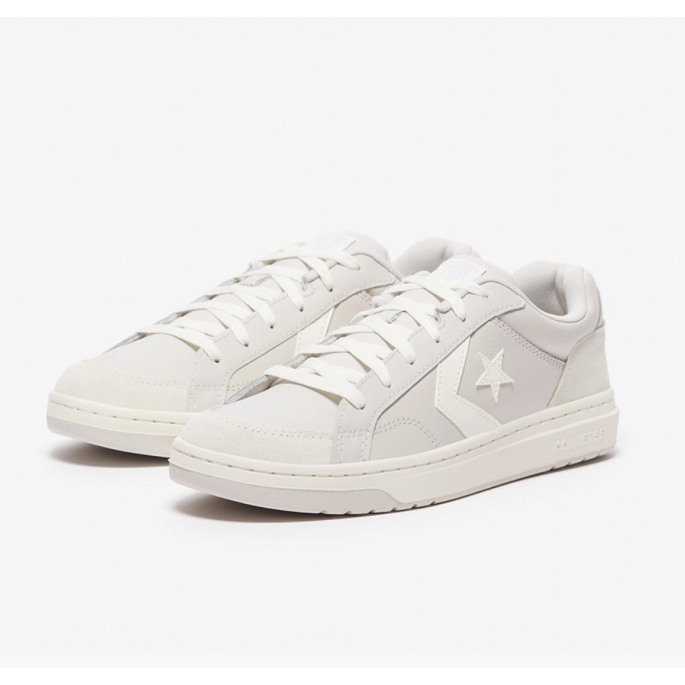 Converse Pro Blaze V2 Courtside Neutral Color Leather Suede Pale Putty