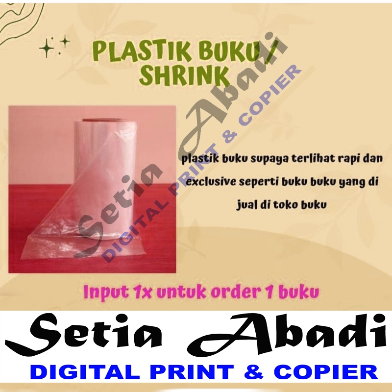 

Tambahan plastik shrink untuk buku