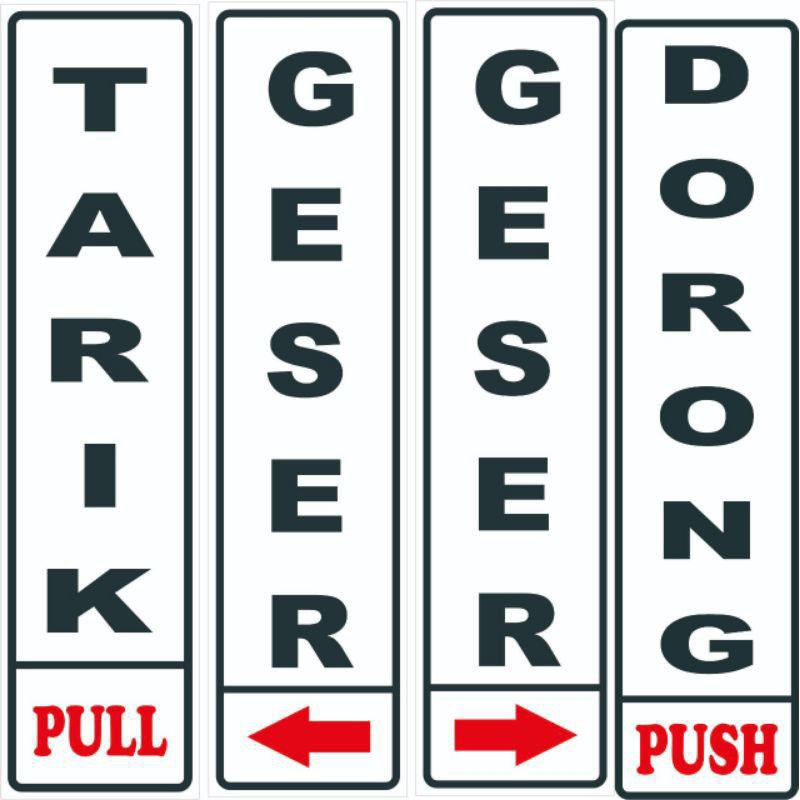 

cutting sticker tarik geser dorong 15cm