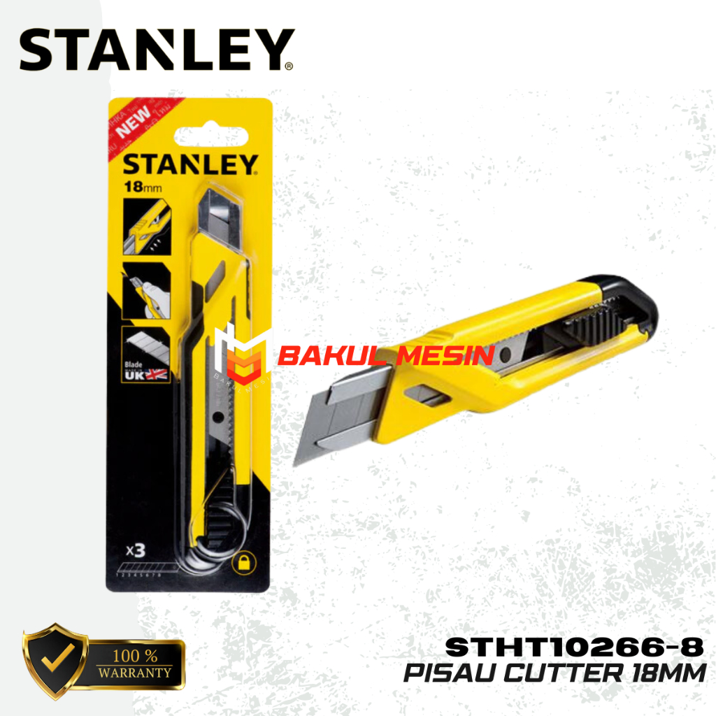 

Pisau Cutter 18mm STANLEY STHT10266-8 ABS Lock Snap Off Knife