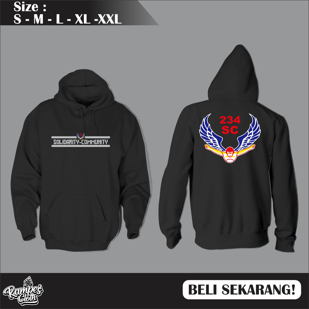 Jaket Hoodie SC 234 - Hoodie SC234 Cotton Premium S14