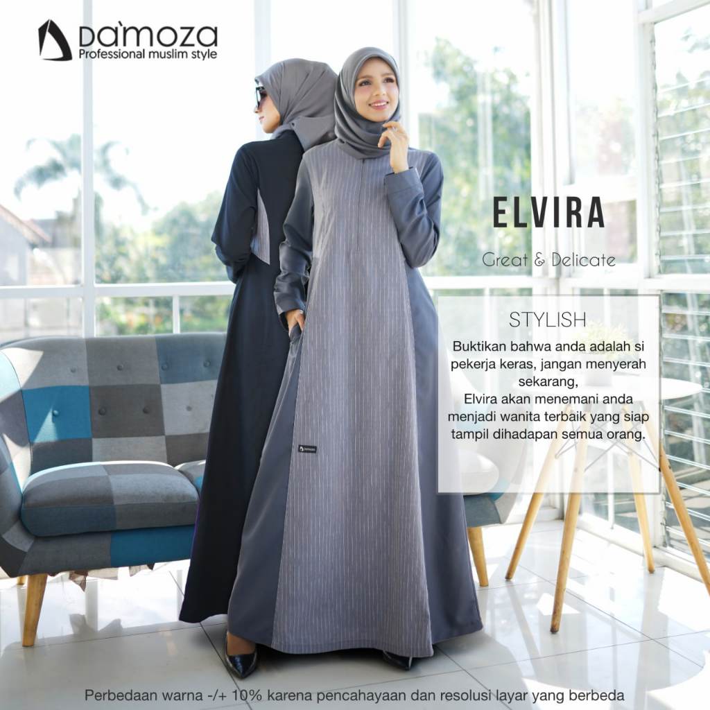 DAMOZA - GAMIS DAMOZA ELVIRA - GAMIS KEKINIAN DAN TERBARU - RANFALL GREY