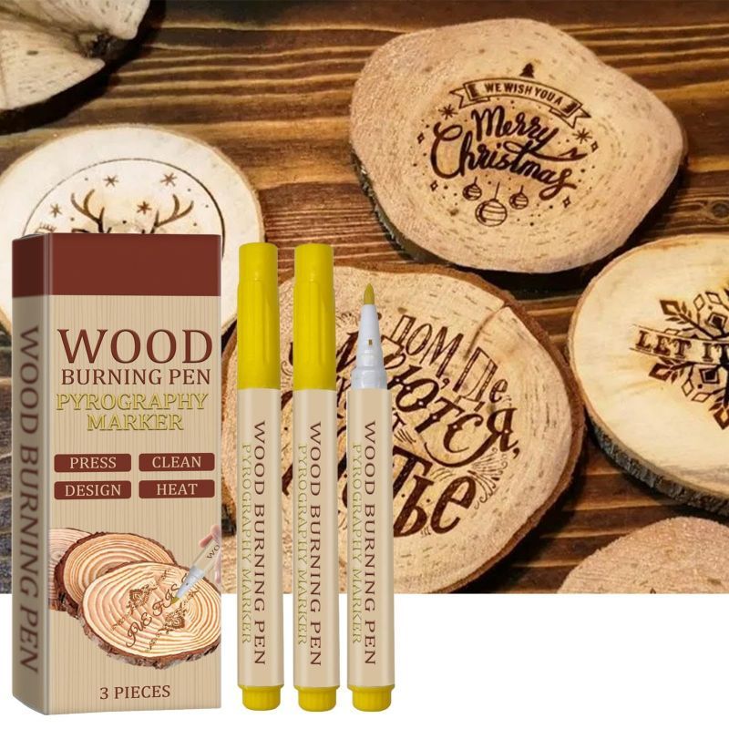 3pcs Pyrography Wood Burning Pen Alat Gambar Bakar Kayu Alat Lukis Bakar Kayu Pyrography Pen