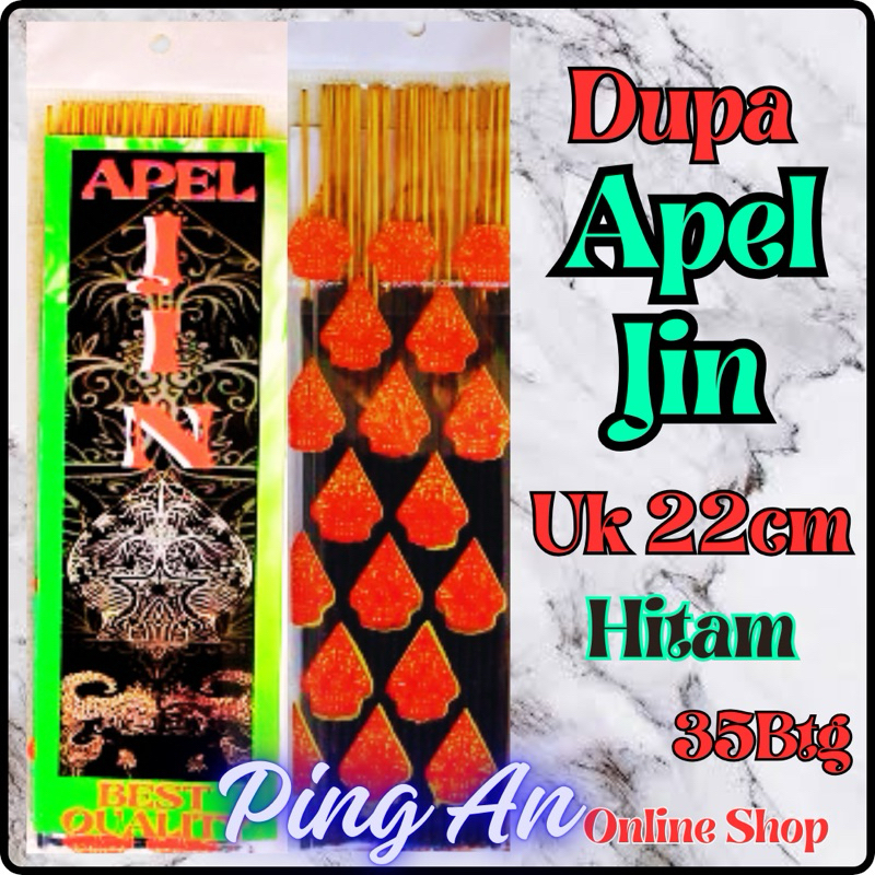 Dupa Hio wangi “APEL JIN” 22cm 35Btg HITAM Pouch