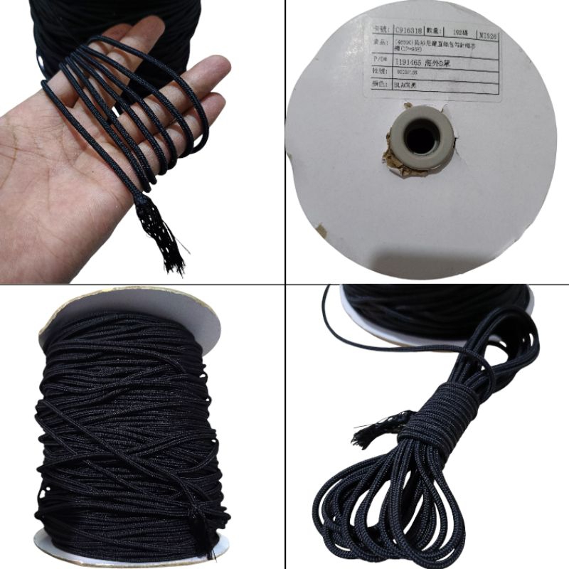 Tali bulat bahan nilon premium:3mm