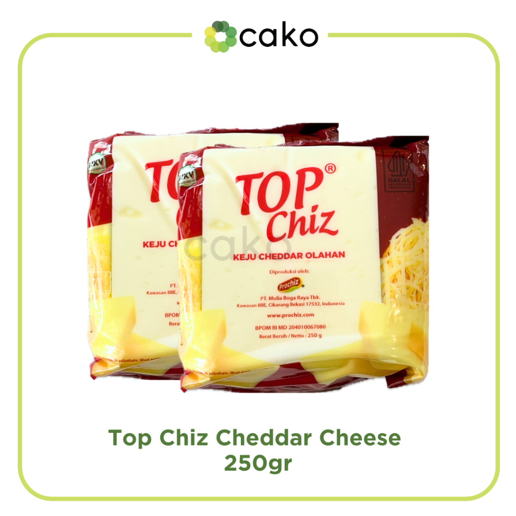 

Keju Cheddar Top Chiz Prochiz 250gr / Keju Cheddar Parut