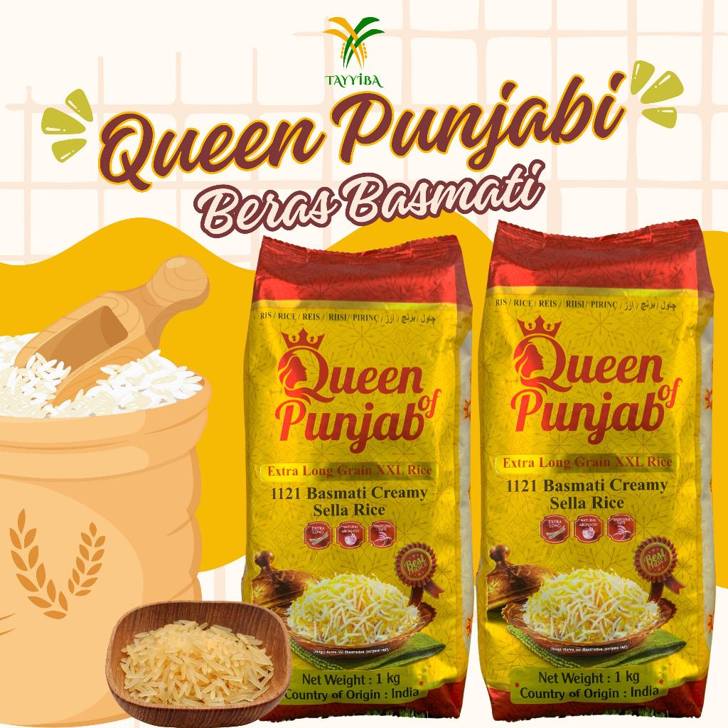 

Beras Basmati Queen Punjab 1kg Super Premium Terbaik Besar Putih Bersih India Panjang Bersih