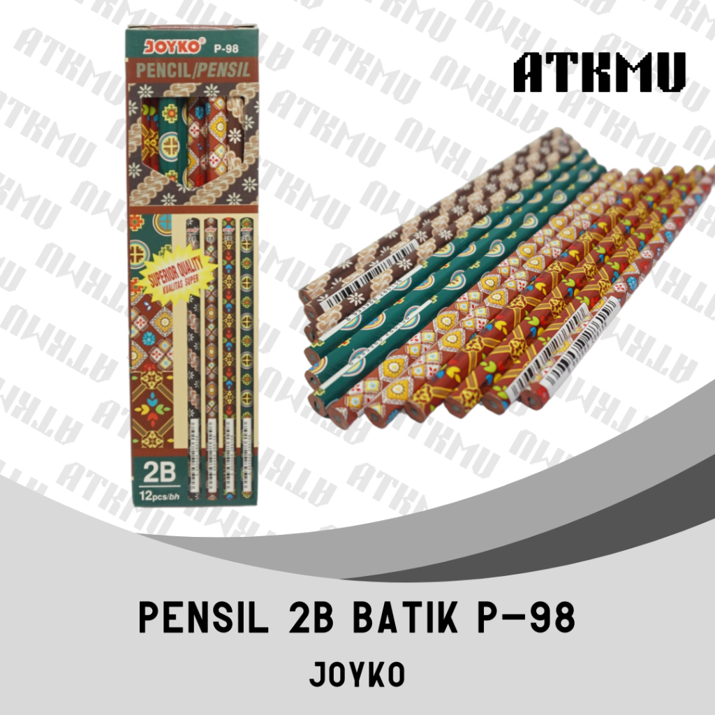 

Pensil 2B Motif Batik P-98 Joyko 1 Pak isi 12 pcs