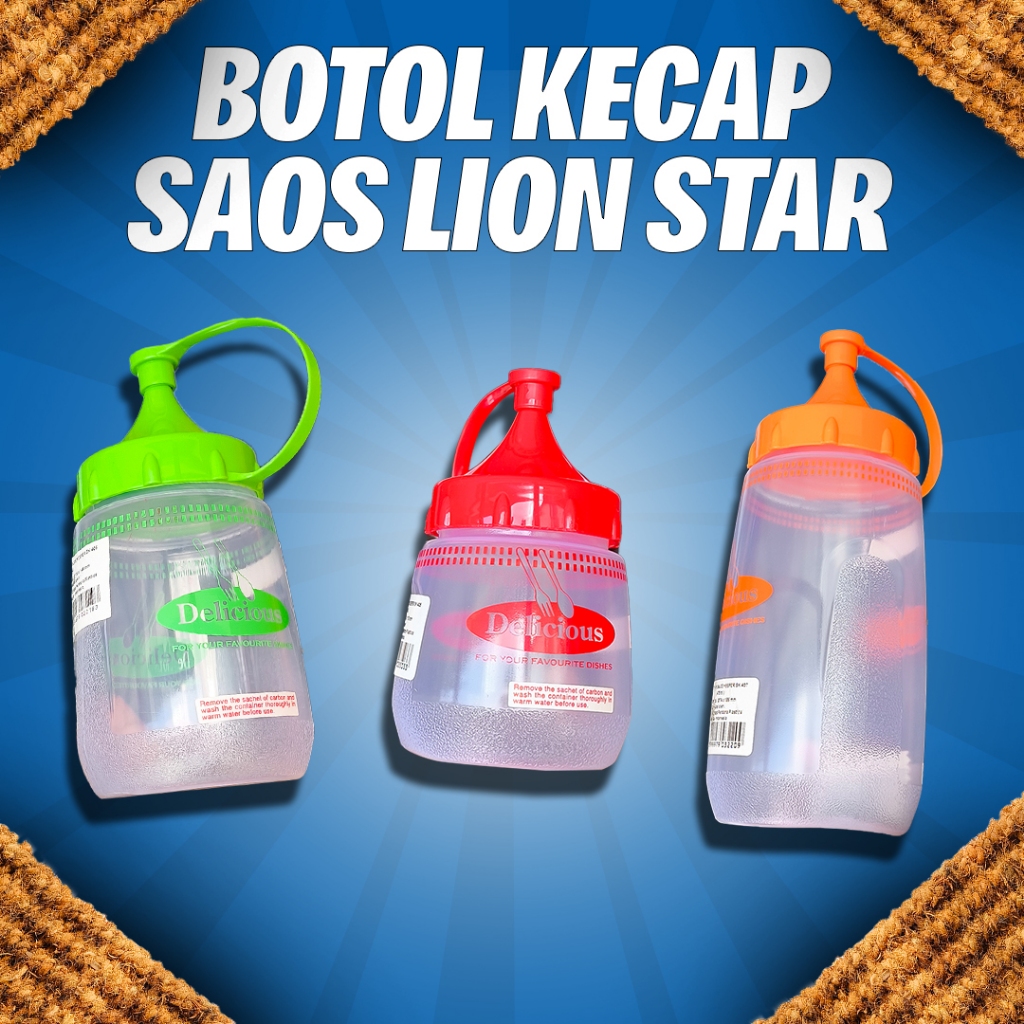 LION STAR BOTOL KECAP PLASTIK/BOTOL SAOS/SAOS MAYONIS/MINYAK BOTOL KECAP LION STAR