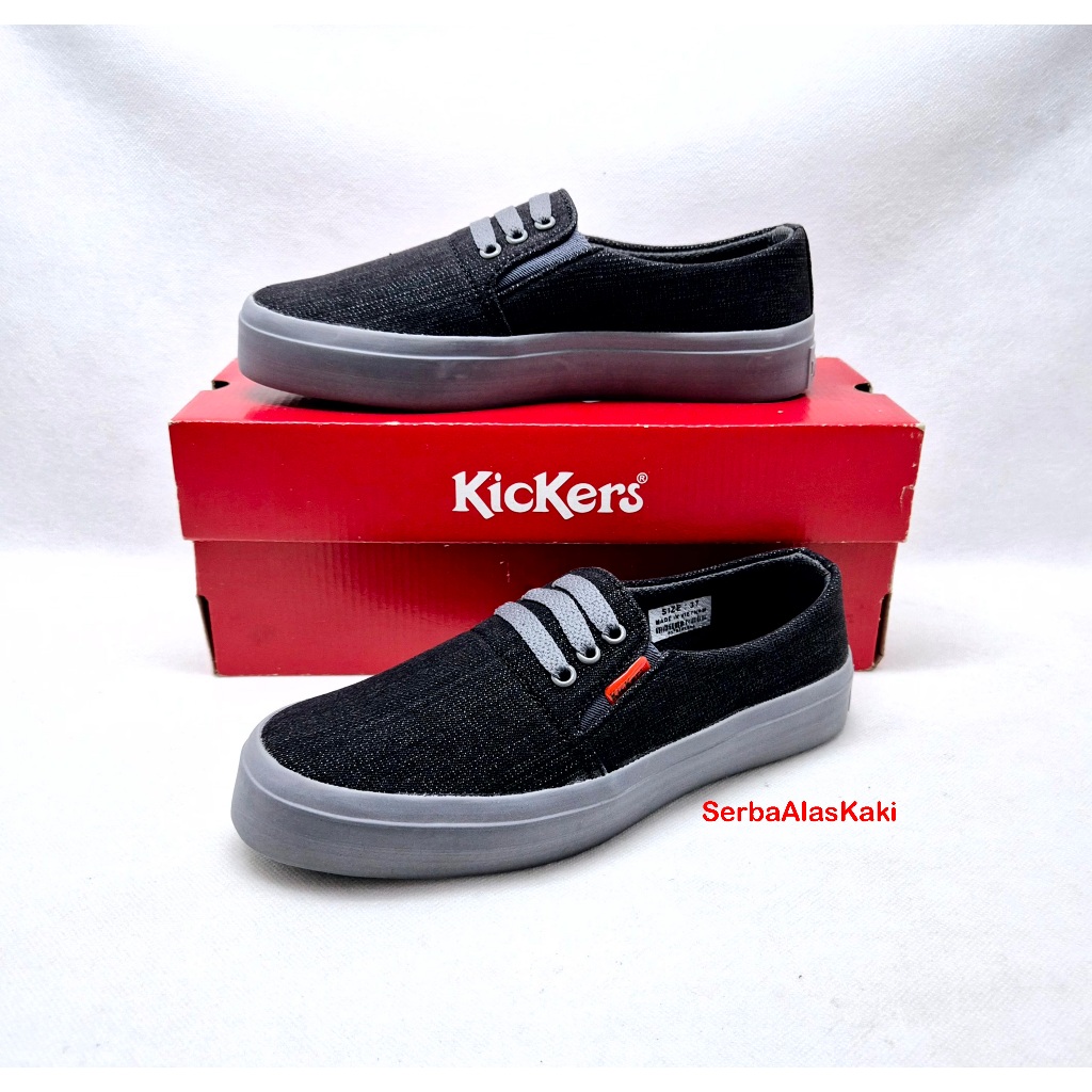 Promo  Sepatu Wanita Slip On Kanvas Motif Jeans/Sepatu Slip On Kanvas Kc010 Jeans