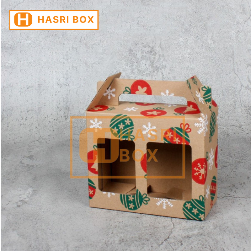 

( 10pcs ) Kardus Box Dus Toples Jar Sambal 250ml Isi 2 Natal Kotak Packaging Hampers Christmas