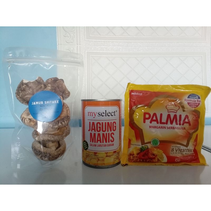 

PAKET HEMAT By SOE | Jamur Shintake | MySelect Jagung Manis | Palmia Margarin