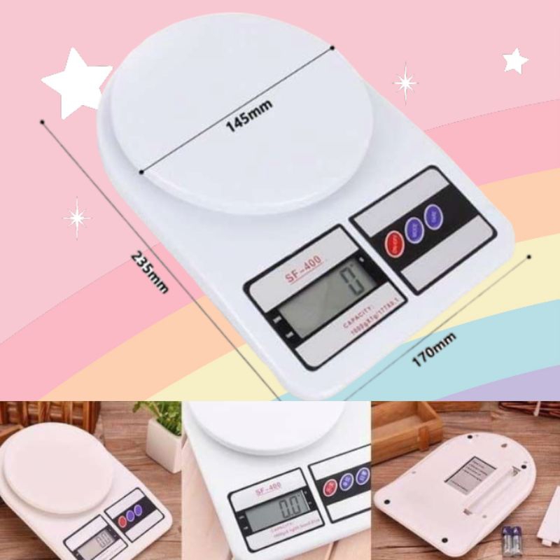 TIMBANGAN DIGITAL dapur versi besar 10kg free batrai