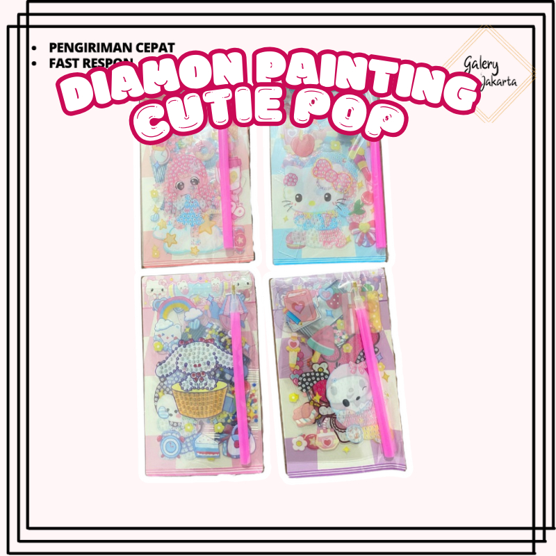 

GJ Kuromi Cinnamoroll Diamond Painting 1 set Kreatif Berlian Paing DIY Berlian Dekorasi Kamar Anak Dengan Bingkai